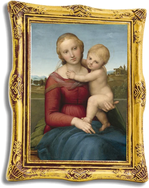 Madonna and Child Gold Framed Painting