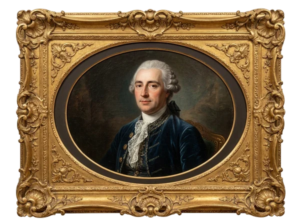 Oval Portrait of an 18th-century Gentleman